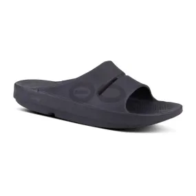 Oofos Sport Recovery Slide Sandal, Matte Black