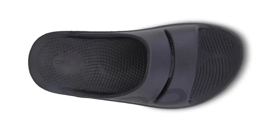 Oofos Sport Recovery Slide Sandal, Matte Black