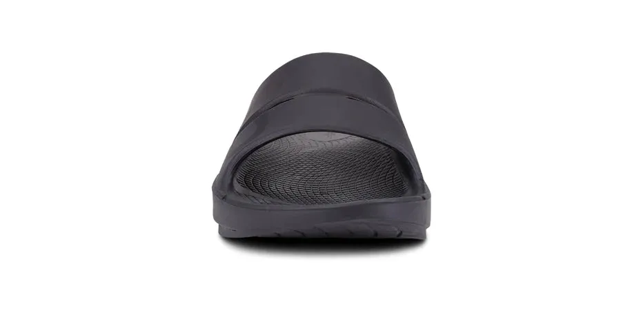 Oofos Sport Recovery Slide Sandal, Matte Black