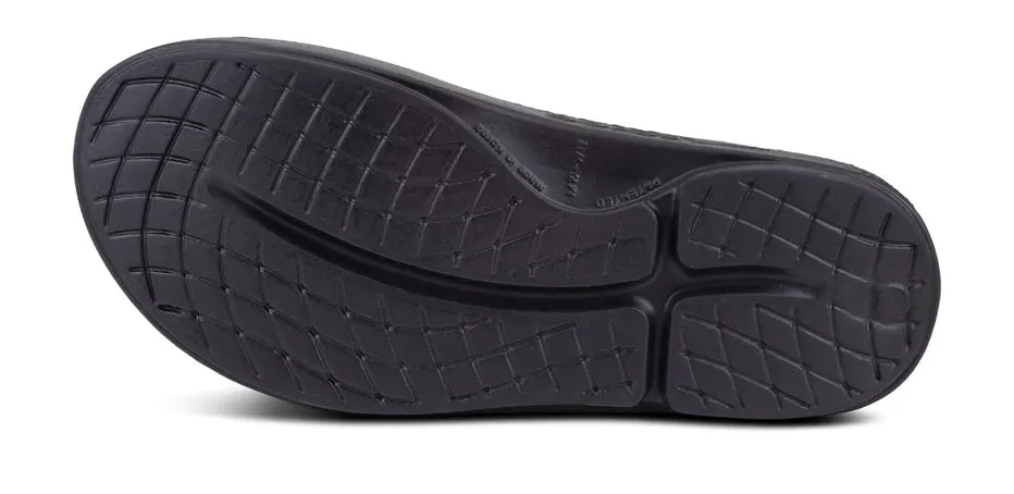 Oofos Sport Recovery Slide Sandal, Matte Black