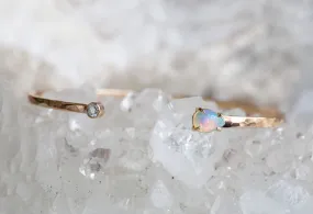 Opal Diamond Cuff Bracelet