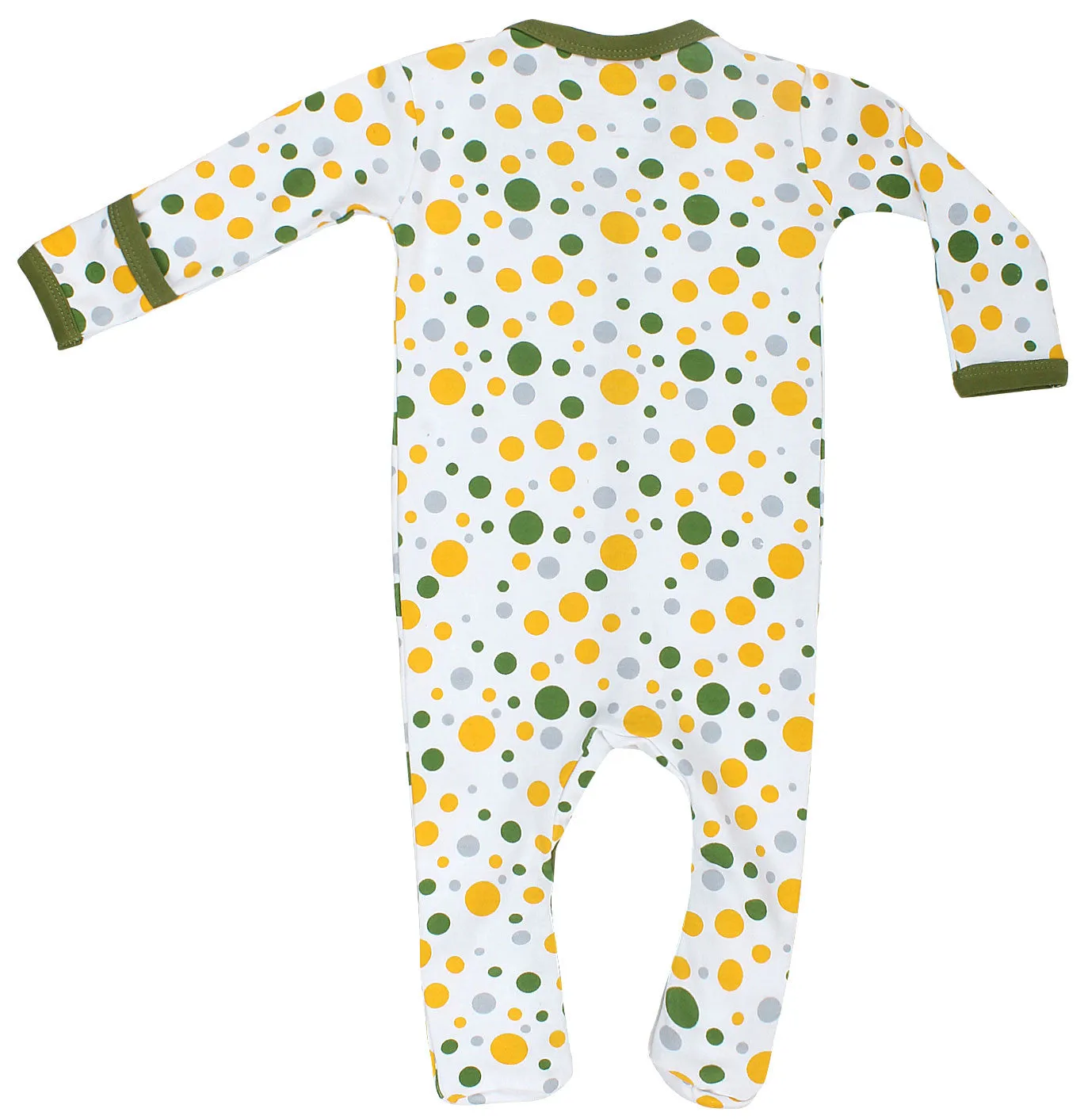 Organic Cotton Baby Footie Sleeper GOTS Certified - Dots