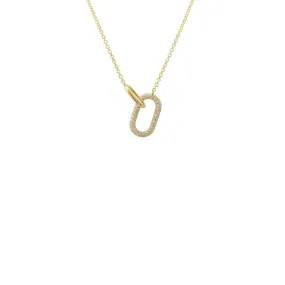 Oval Diamond Link Necklace