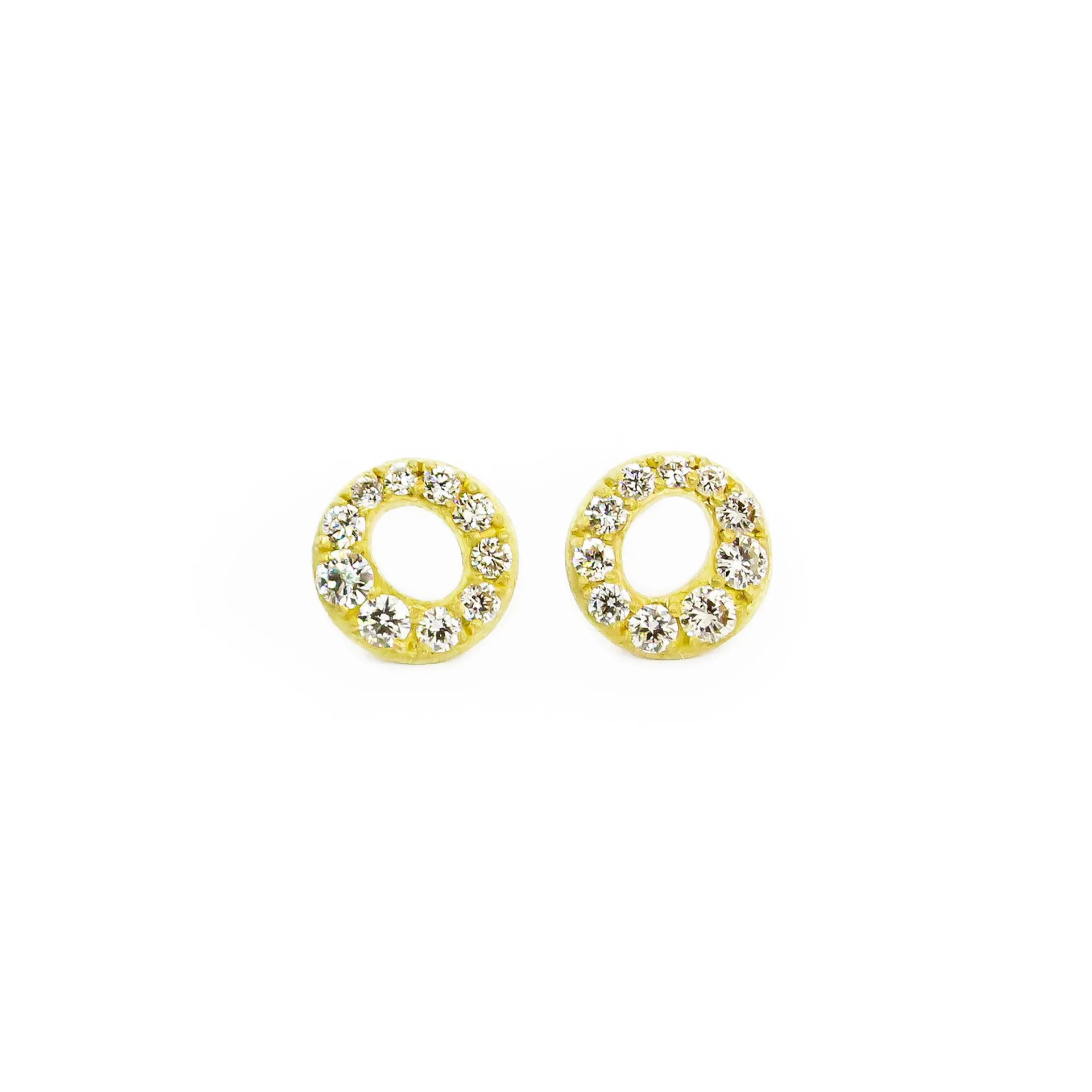 Pave Halo Stud Earrings