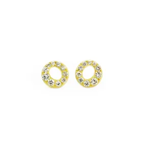 Pave Halo Stud Earrings