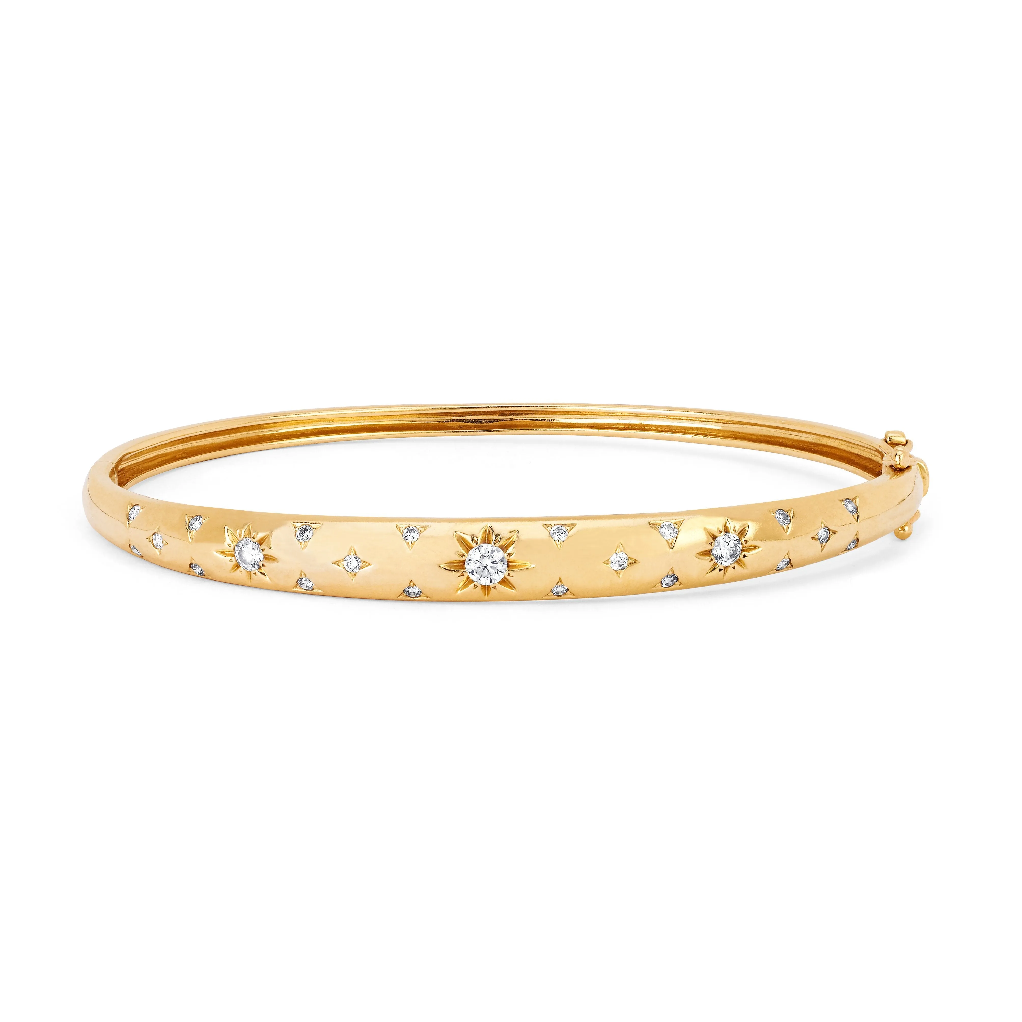 Pavé Diamond Bracelet with Star Design