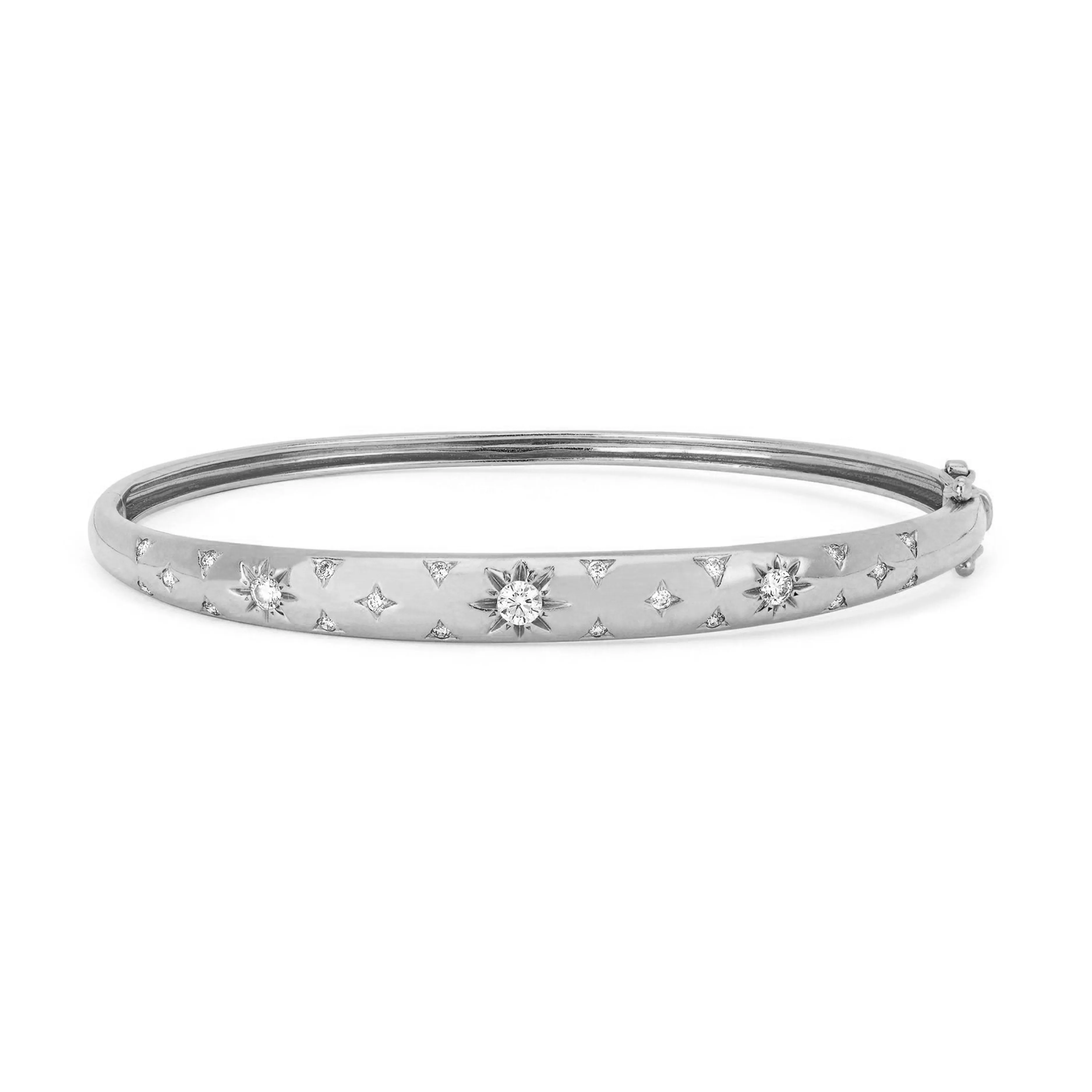 Pavé Diamond Bracelet with Star Design