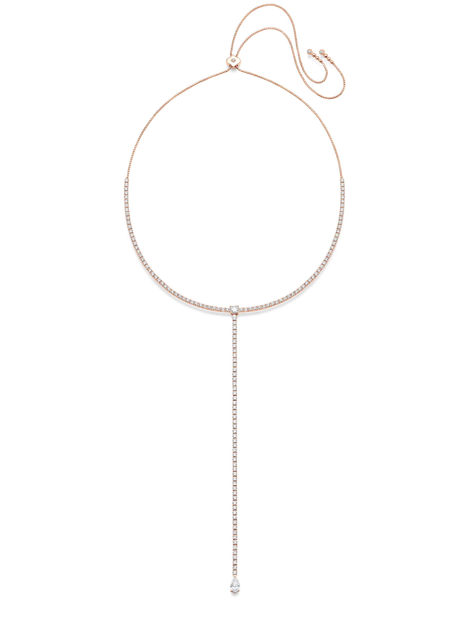 Pear Diamond Bolo Necklace - Pure and Exquisite