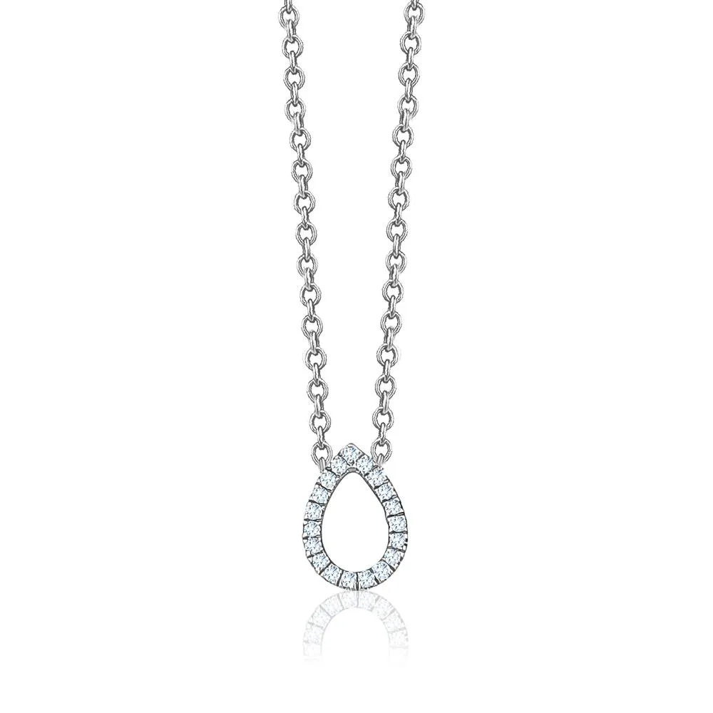 Pear Shaped Diamond Pendant Necklace