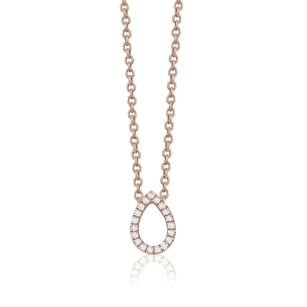 Pear Shaped Diamond Pendant Necklace