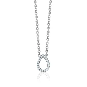 Pear Shaped Diamond Pendant Necklace