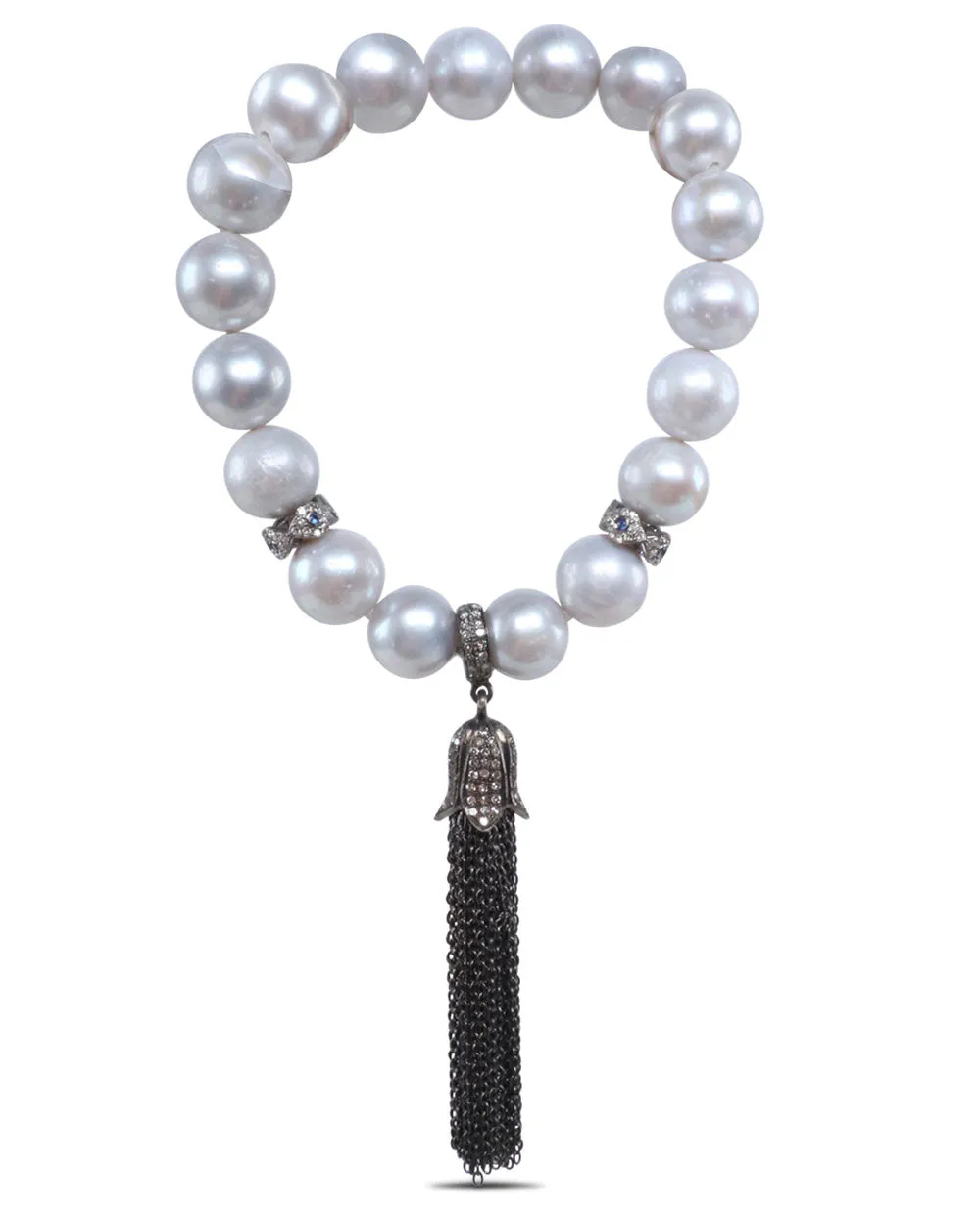 Pearl Diamond Tassel Bracelet