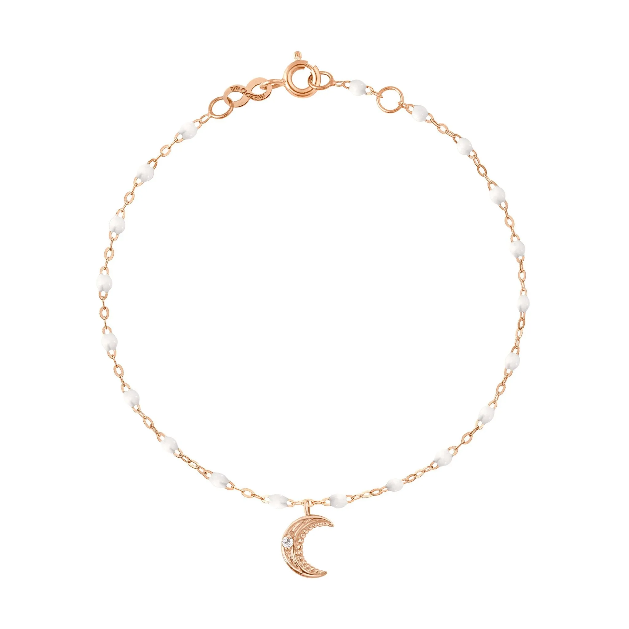 Petite Moon Classic Gigi White diamond bracelet Rose Gold 6.7 inches