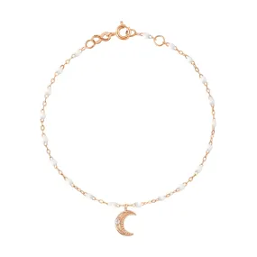 Petite Moon Classic Gigi White diamond bracelet Rose Gold 6.7 inches