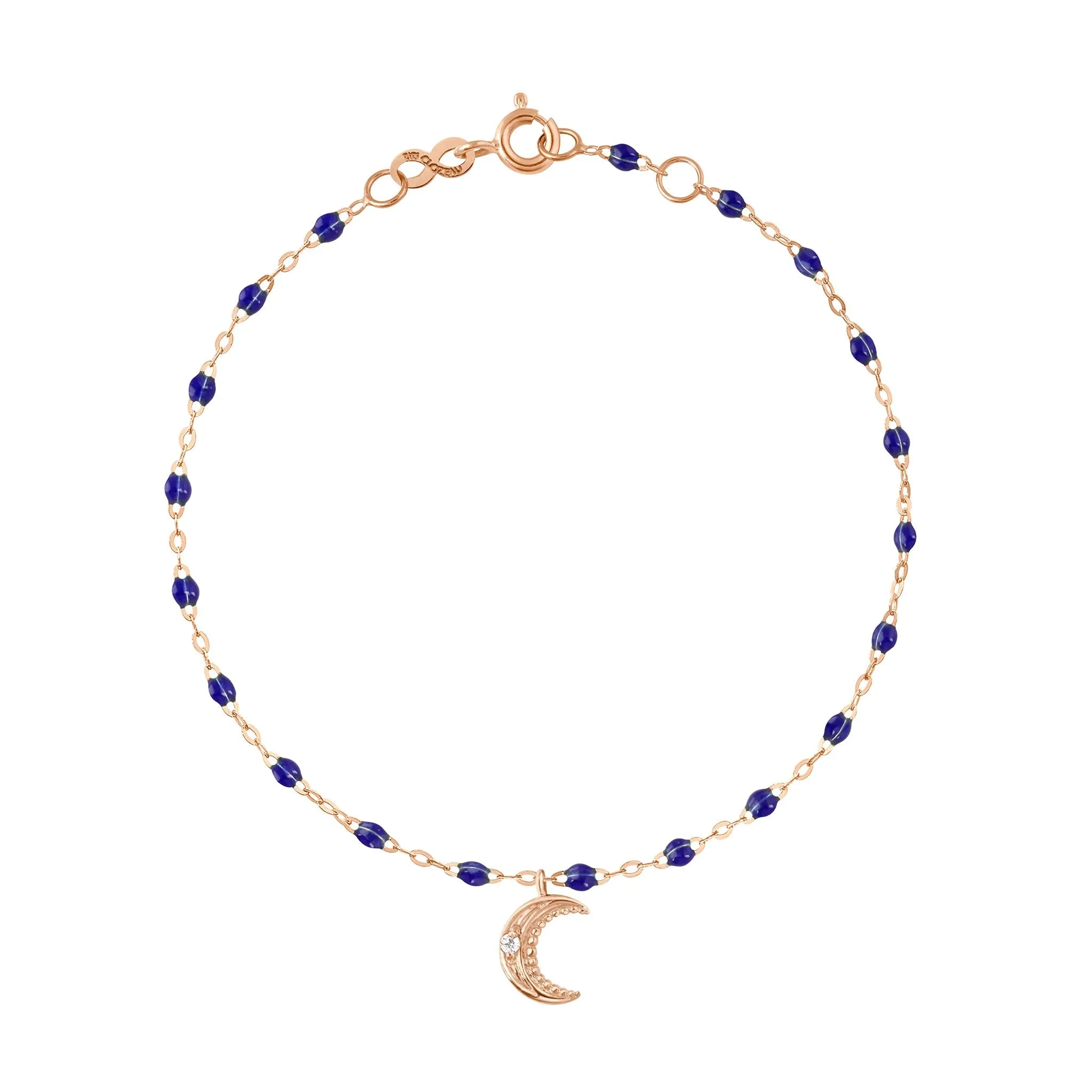 Petite Moon Gigi Lapis Diamond Bracelet - Rose Gold, Size 6.7