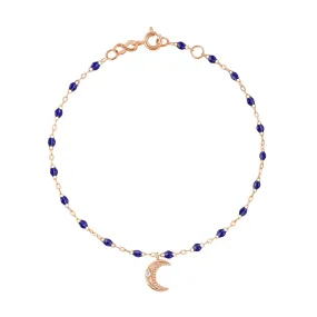 Petite Moon Gigi Lapis Diamond Bracelet - Rose Gold, Size 6.7