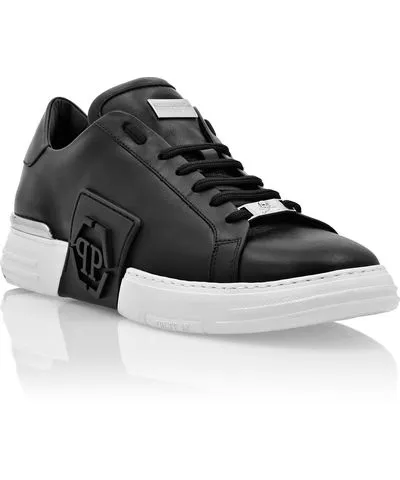 Philipp Plein LO-TOP SNEAKERS PHANTOM KICK$ LEATHER HEXAGON