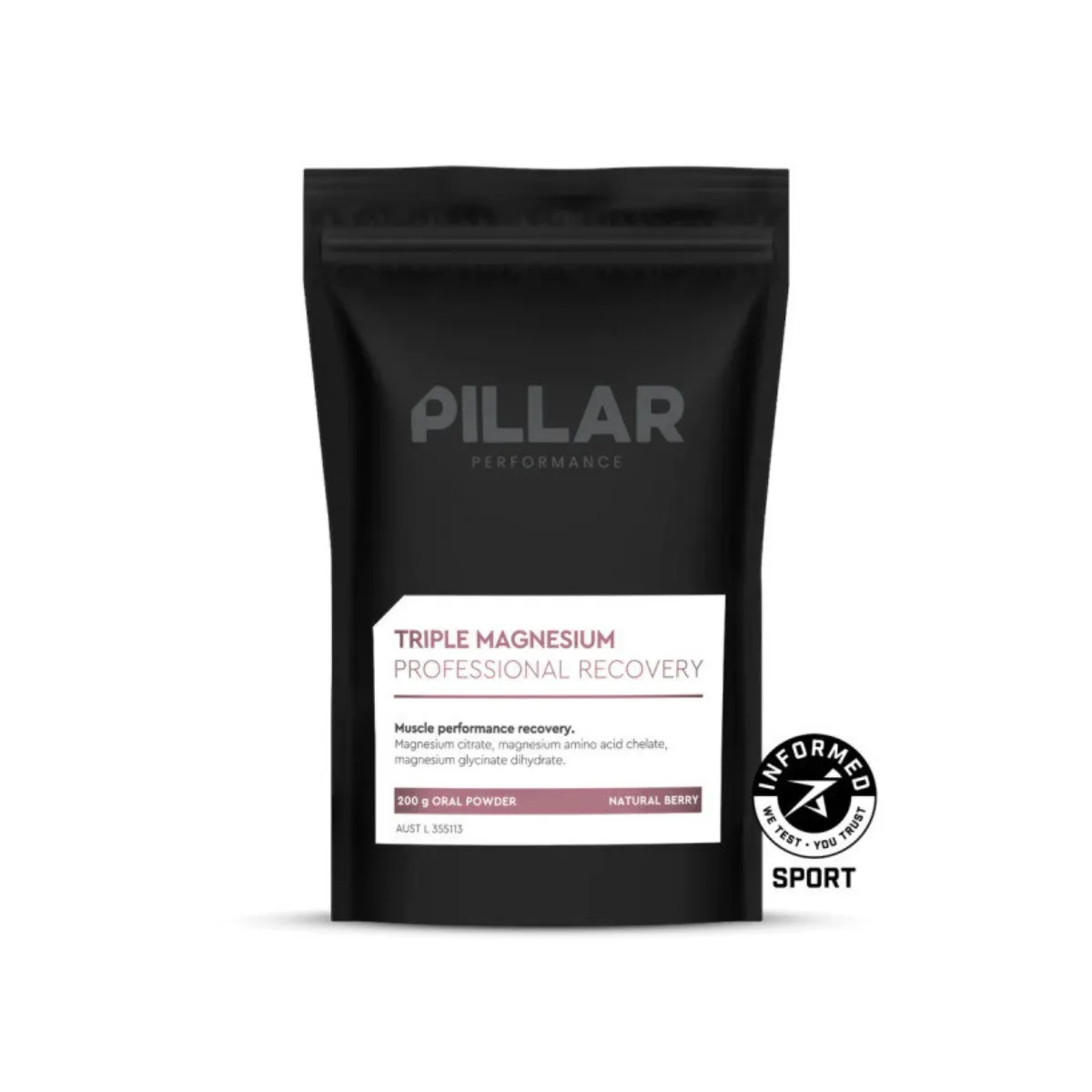 Pillar Performance Triple Magnesium Pro Raspberry 200g (Bag)