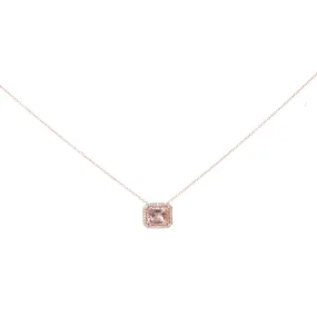 Pink Morganite Diamond Necklace - Shop Now