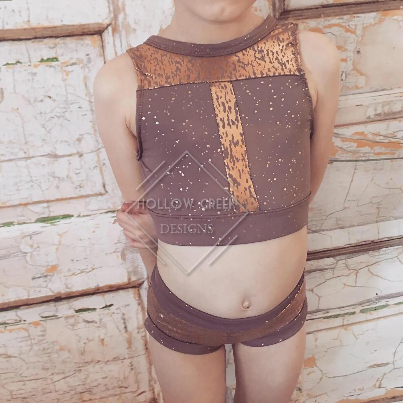 Pointe Crop Top and Briefs Pattern for 2T-14 years - PDF Format