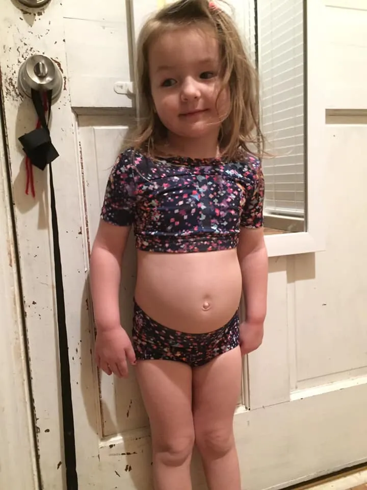 Pointe Crop Top and Briefs Pattern for 2T-14 years - PDF Format