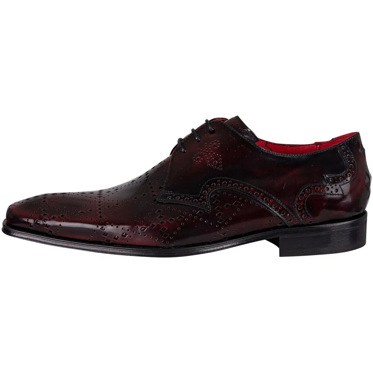 Polished Leather Derby Brogue Shoes