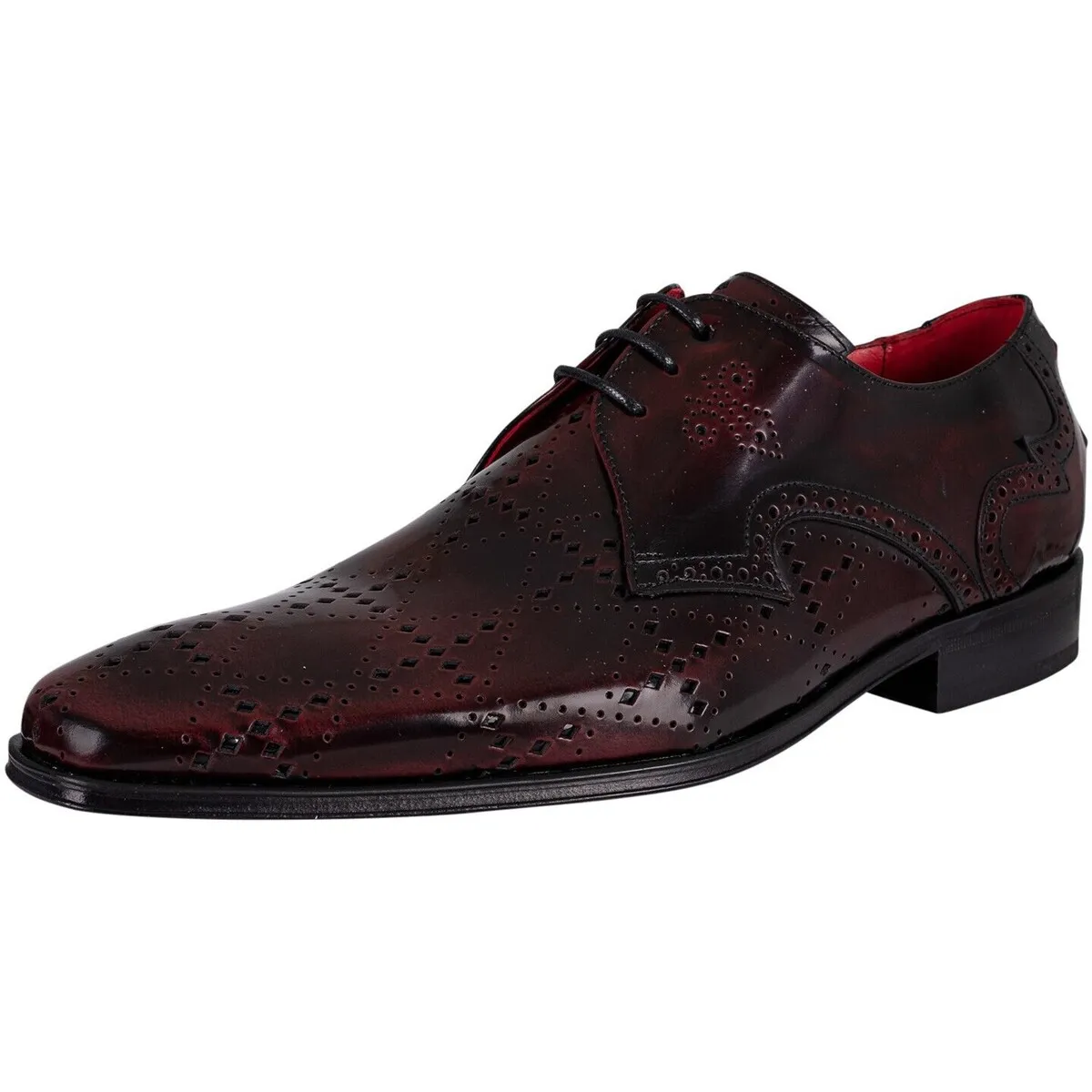 Polished Leather Derby Brogue Shoes