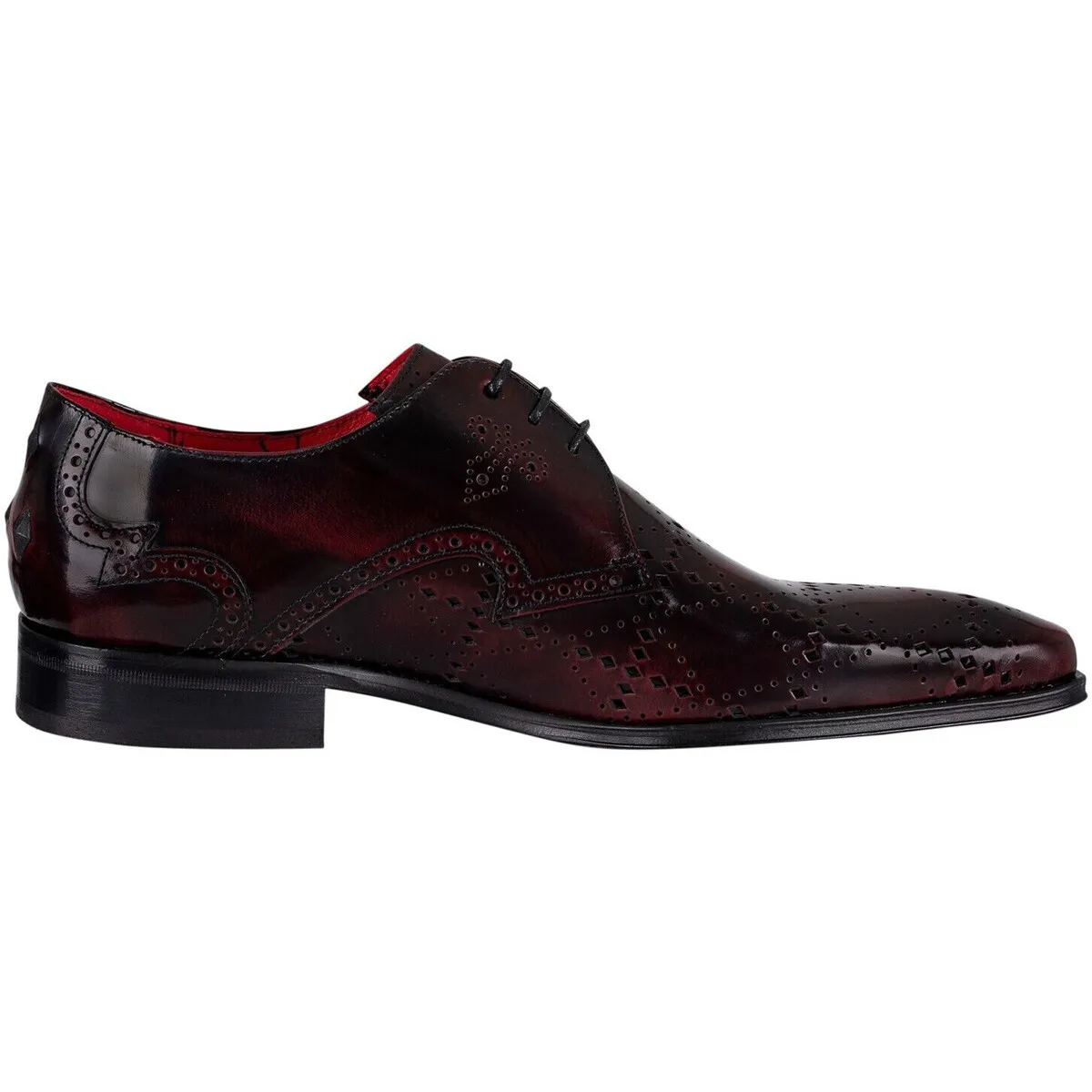 Polished Leather Derby Brogue Shoes