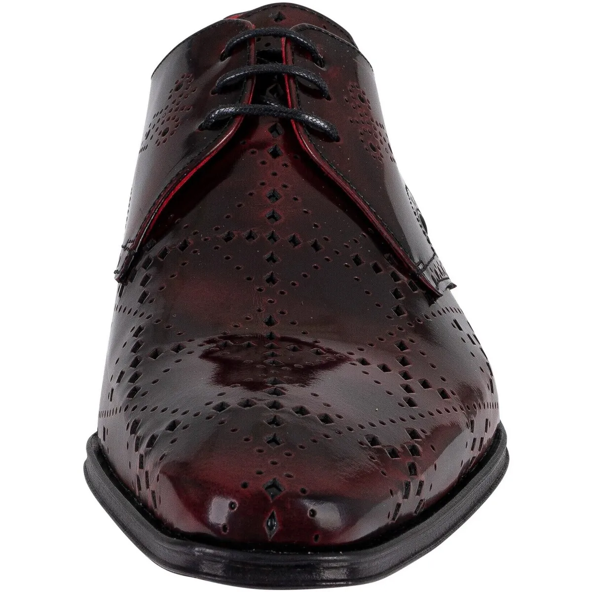 Polished Leather Derby Brogue Shoes