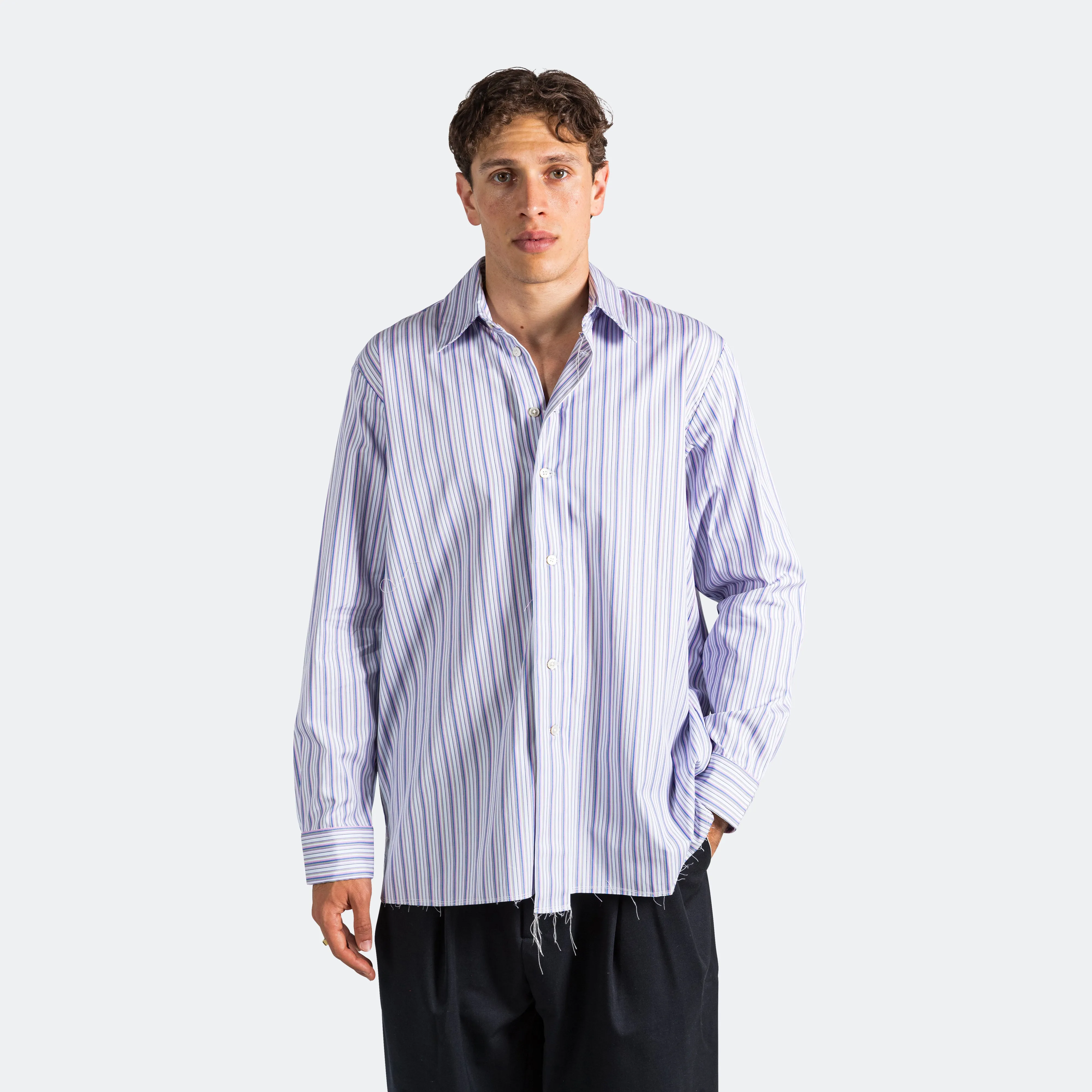 Purple Stripe Shirt - Simple and Affordable