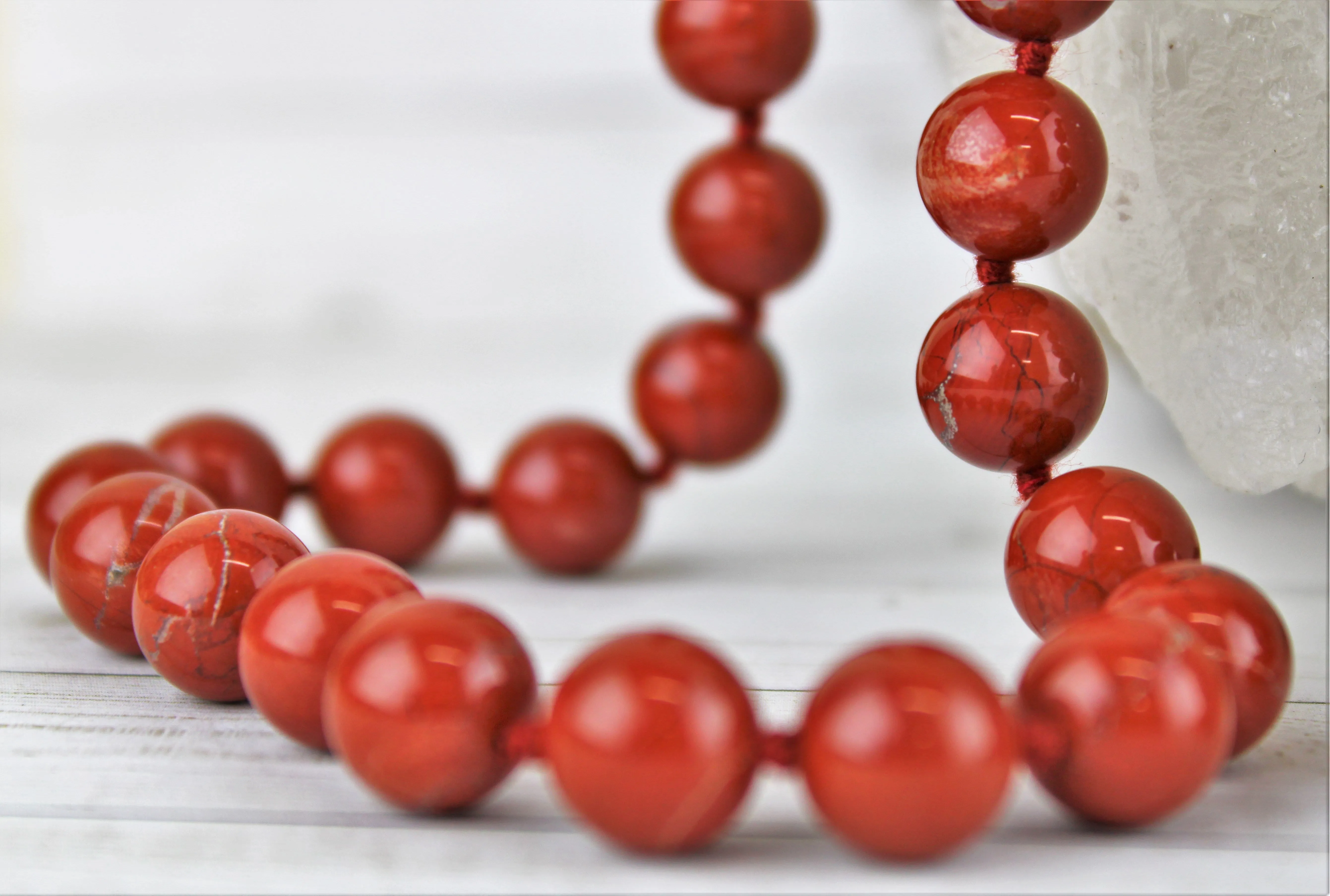 Red Jasper Hand Knotted Necklaces