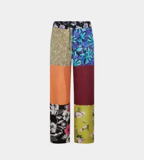 Regen Silk Scarves Fluid Pants - Multicolour