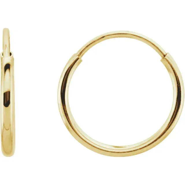 Roset Gold Label 14K Gold Sleeper Hoop Earrings