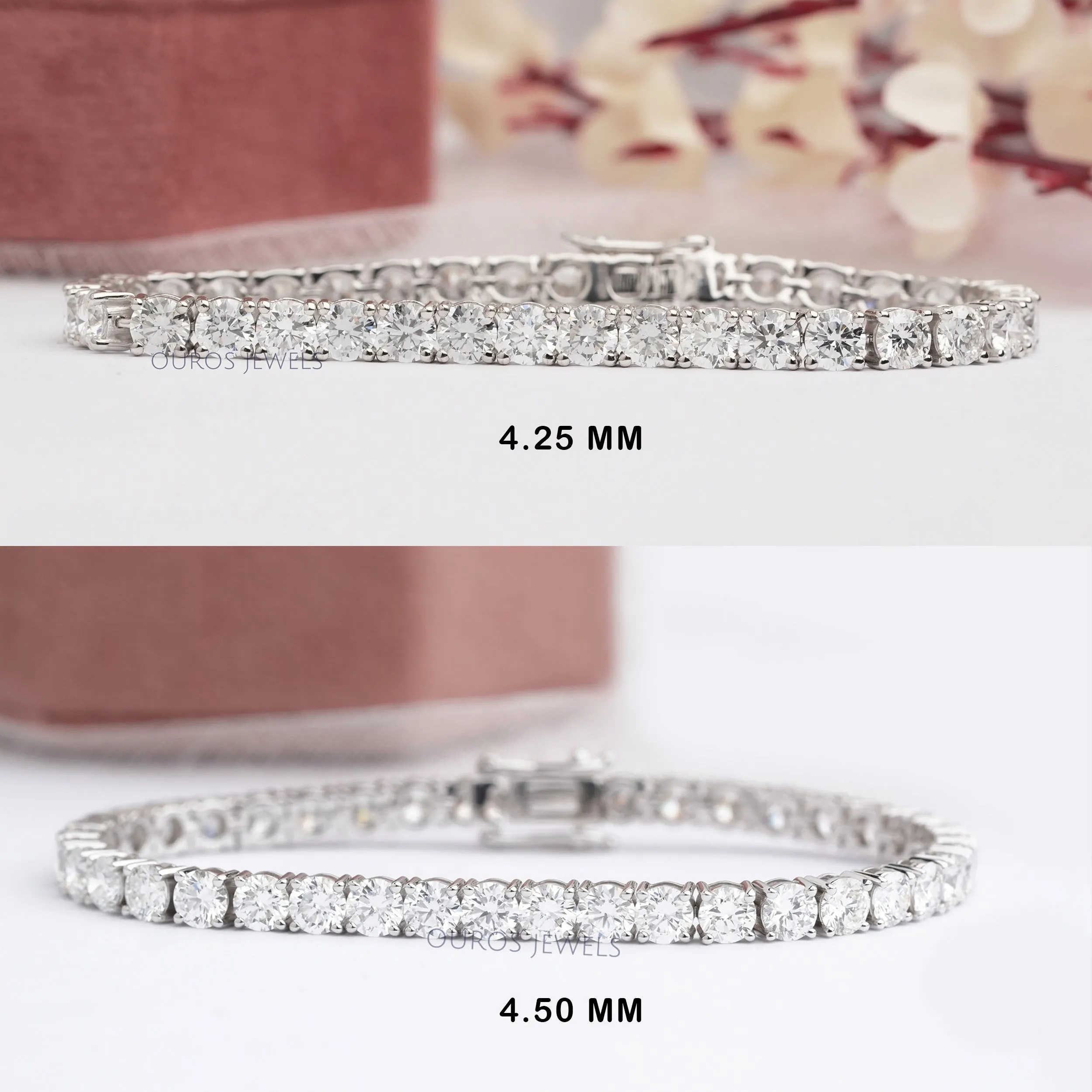 Round Cut Lab Diamond Tennis Bracelet.