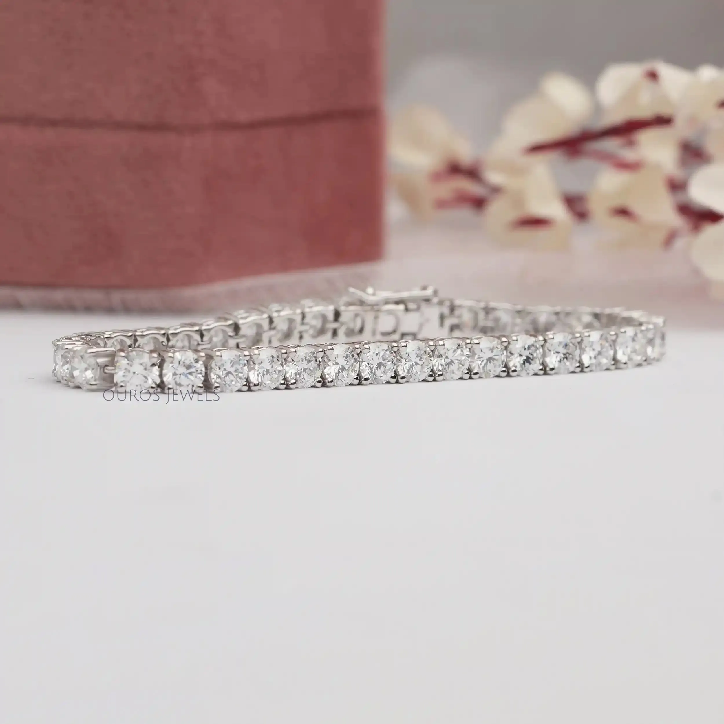 Round Cut Lab Diamond Tennis Bracelet.