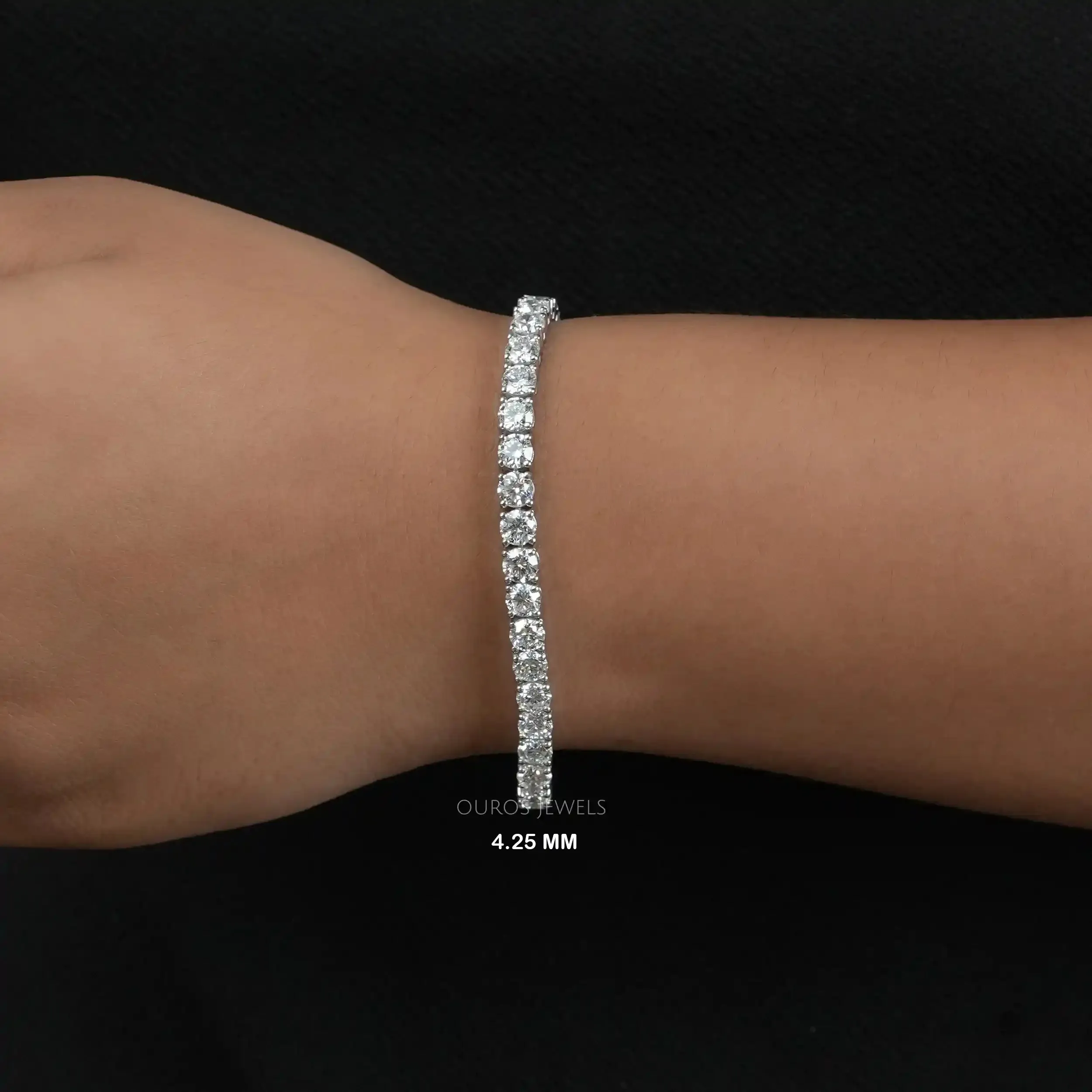 Round Cut Lab Diamond Tennis Bracelet.