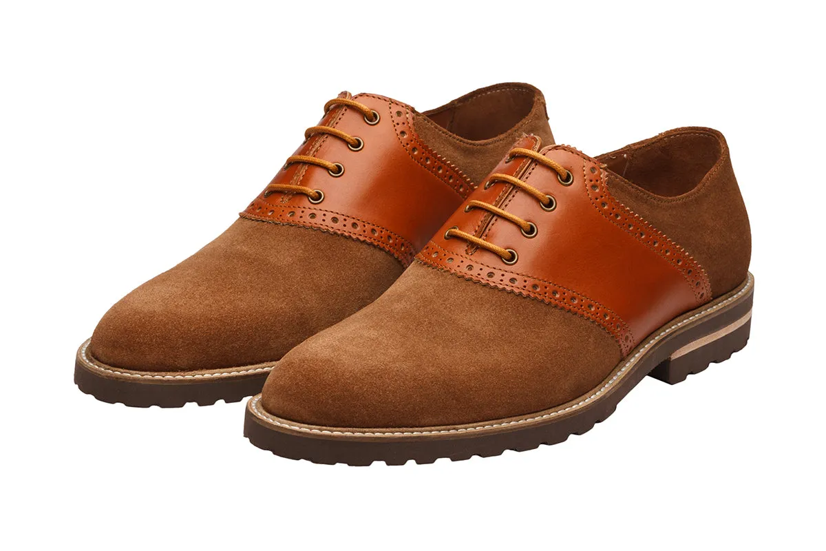 Saddle Oxford shoes with brogue design in San Francisco