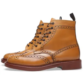 Sanders Aintree Brogue Derby Boot - Acorn Calf