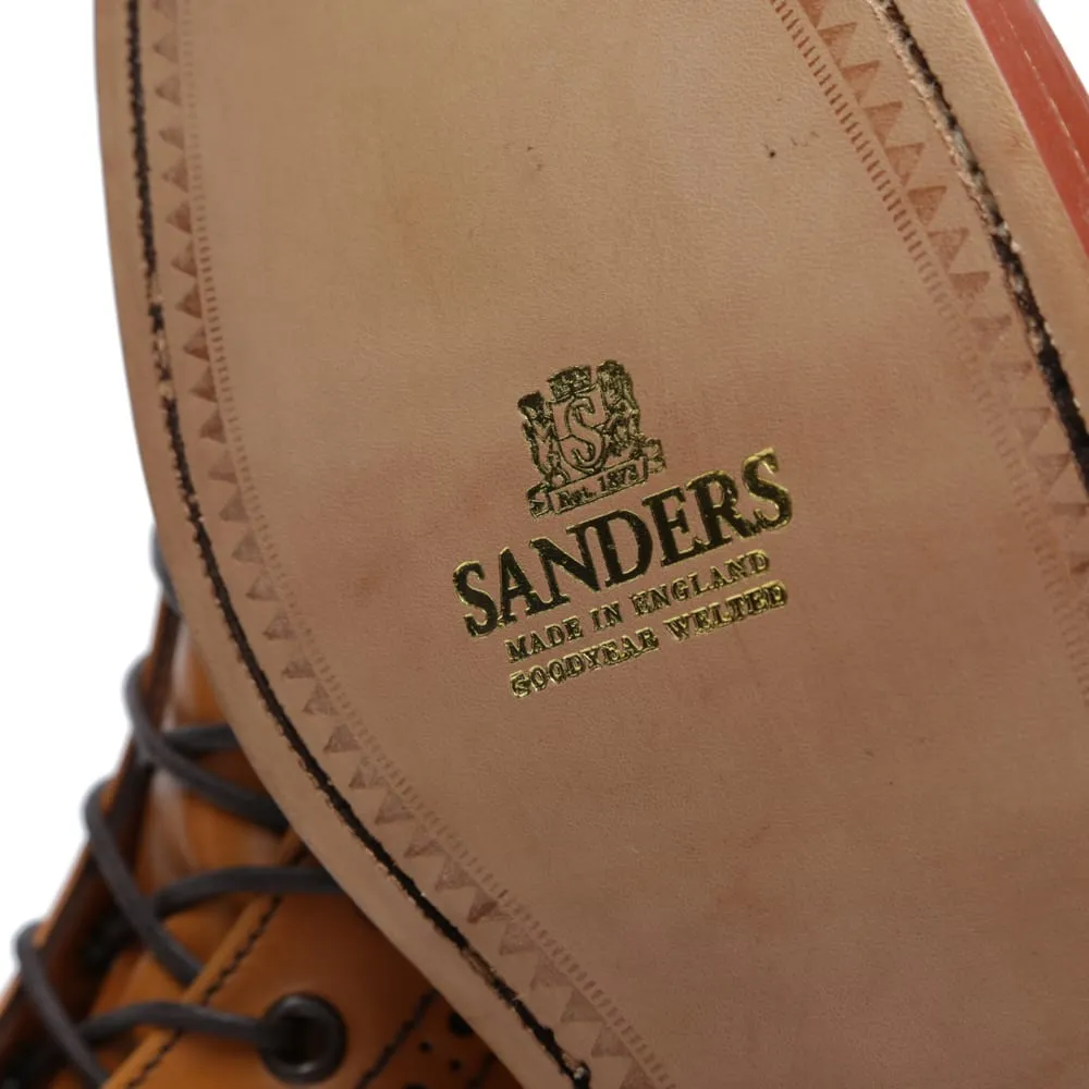 Sanders Aintree Brogue Derby Boot - Acorn Calf