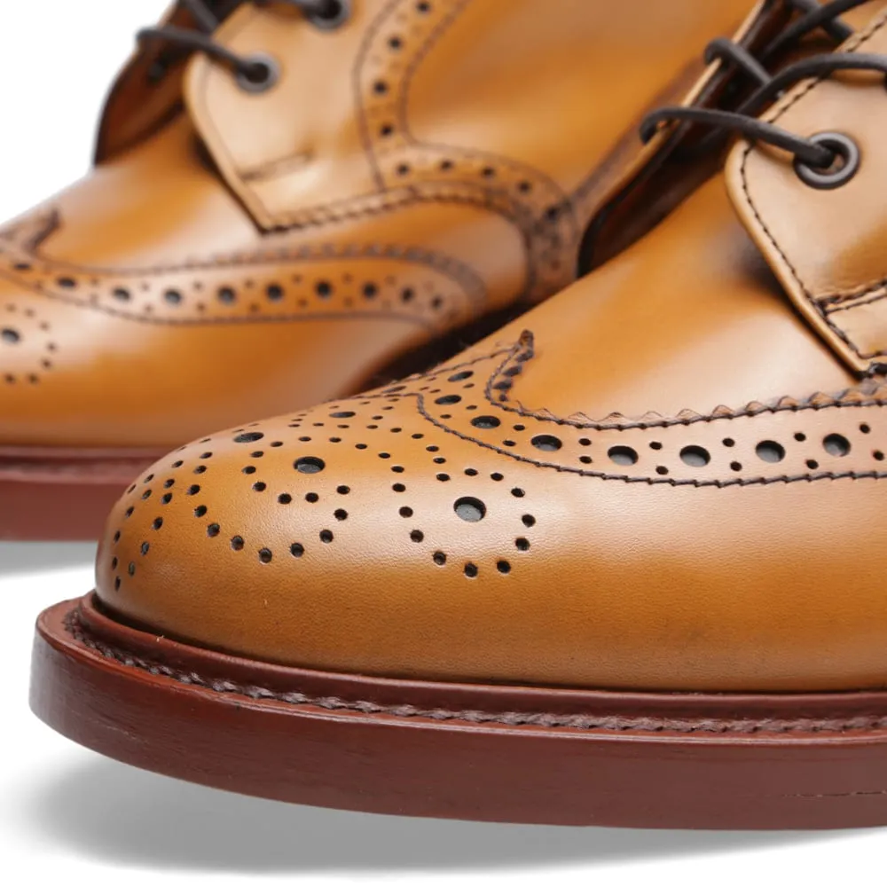 Sanders Aintree Brogue Derby Boot - Acorn Calf