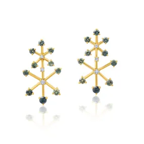 Sapphire Diamond Chandelier Earrings