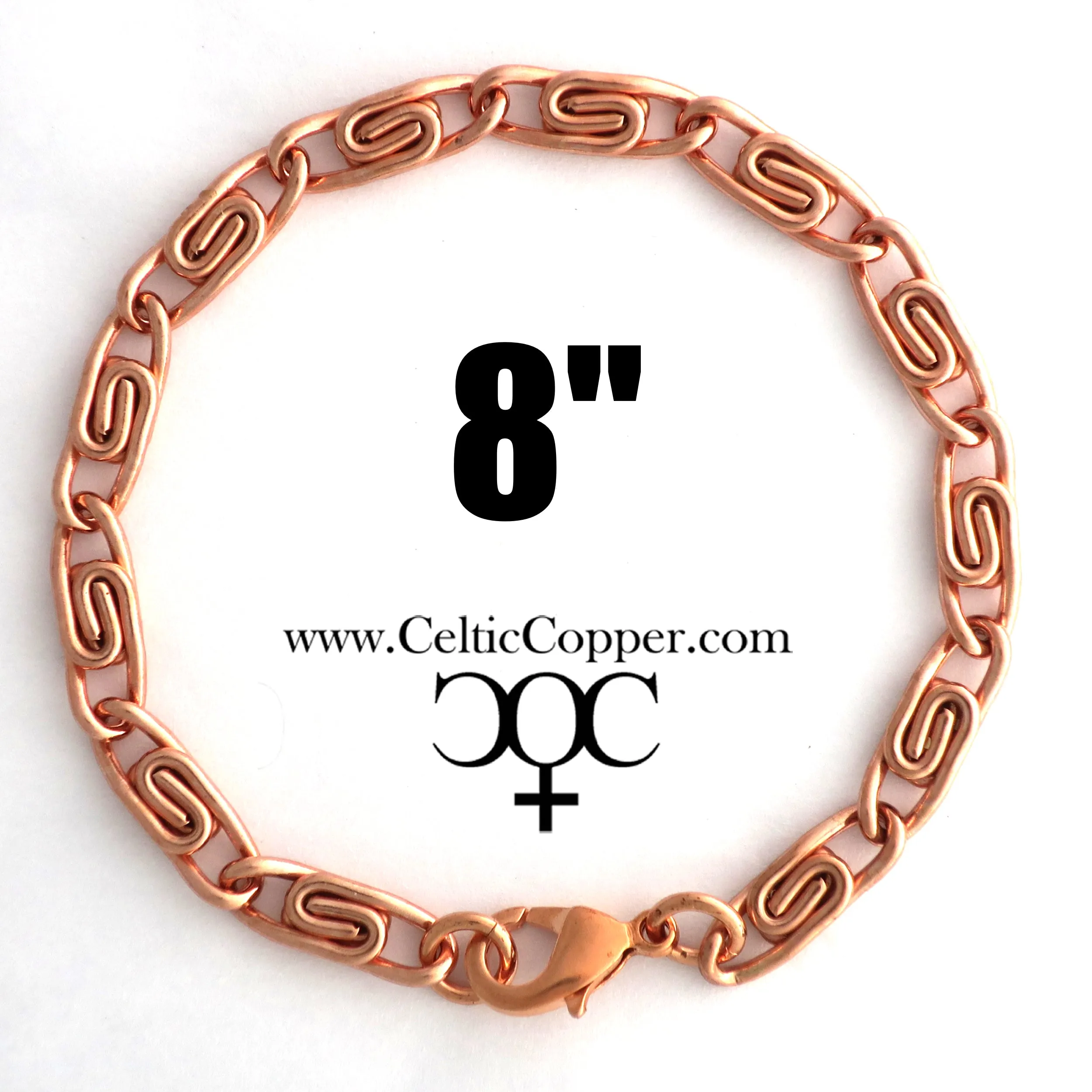 Scroll Chain | Copper Jewelry Set | Solid Copper Chain Necklaces | Bracelet SET66