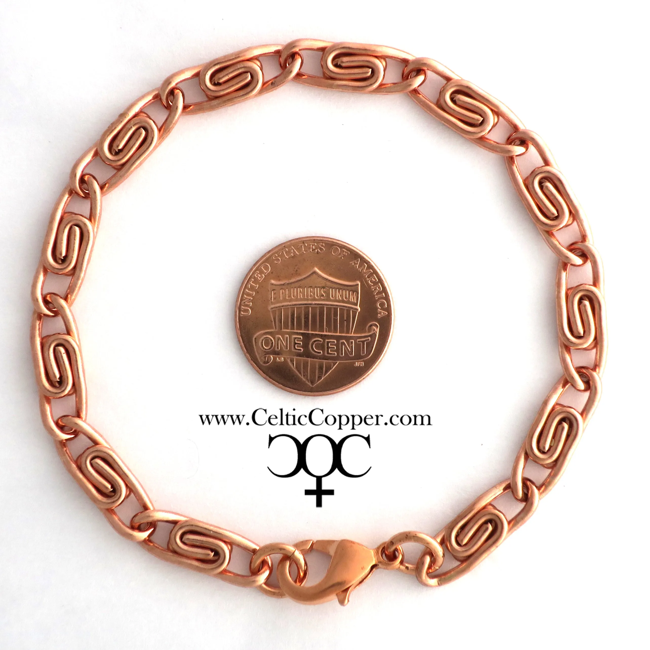 Scroll Chain | Copper Jewelry Set | Solid Copper Chain Necklaces | Bracelet SET66