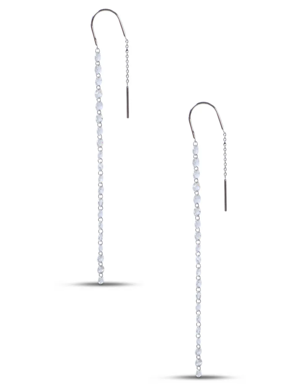 Sequin Diamond Threader Earrings