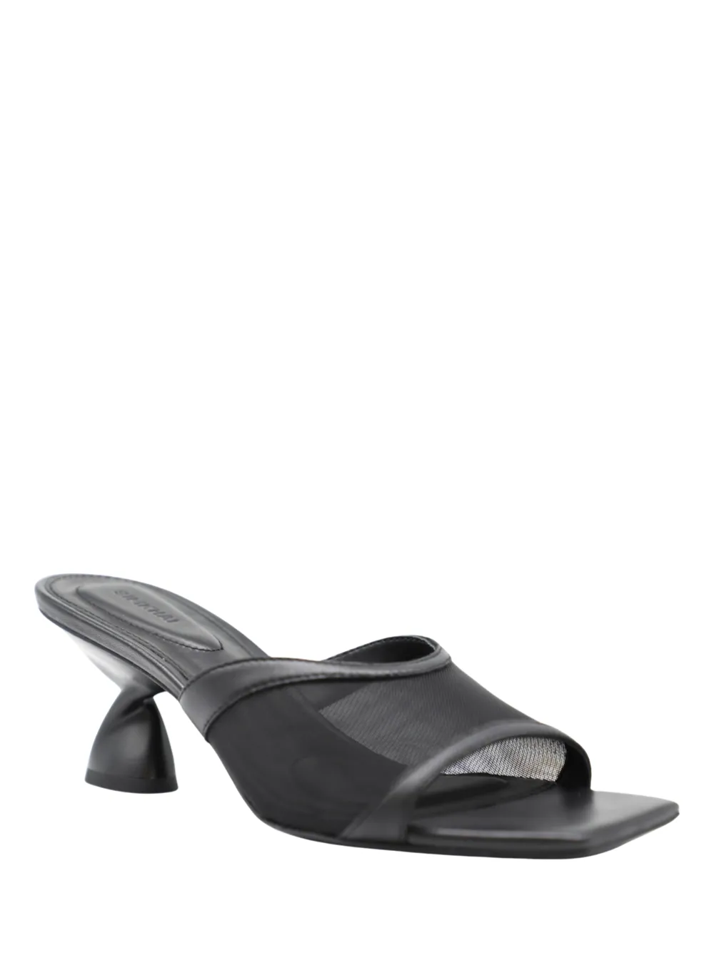 Simkhai Nixxi Twist Mid Heel Mule in Black