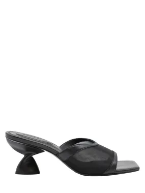 Simkhai Nixxi Twist Mid Heel Mule in Black