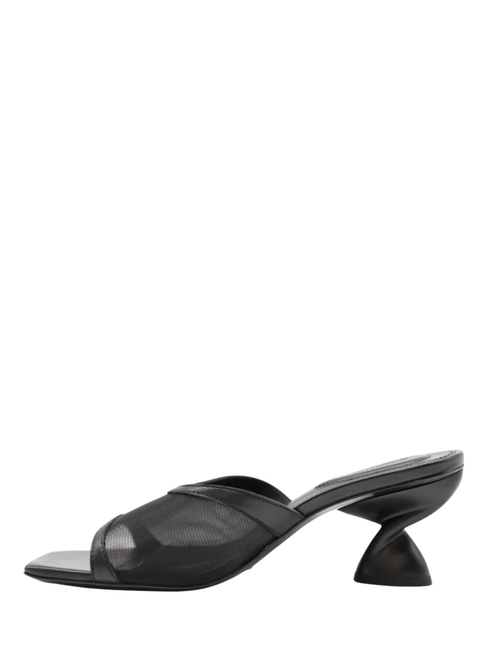 Simkhai Nixxi Twist Mid Heel Mule in Black