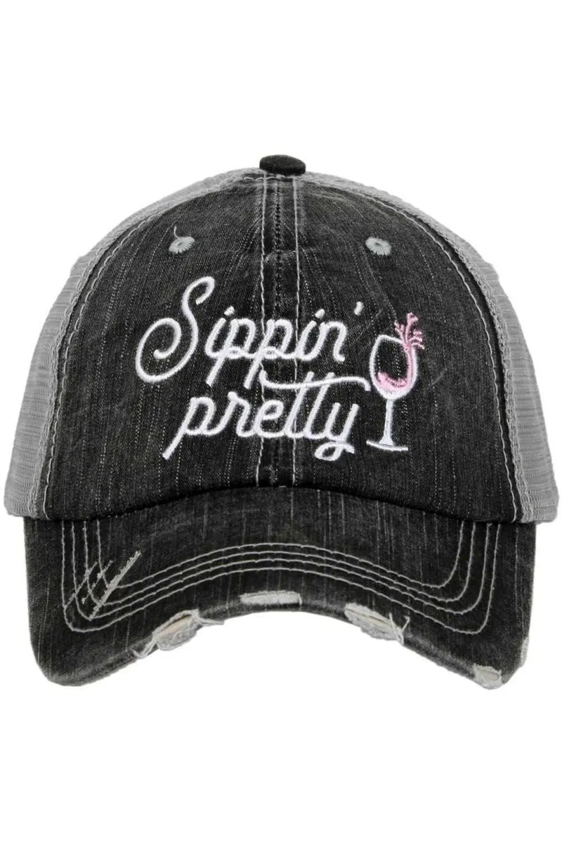 Sippin' Pretty Trucker Hats