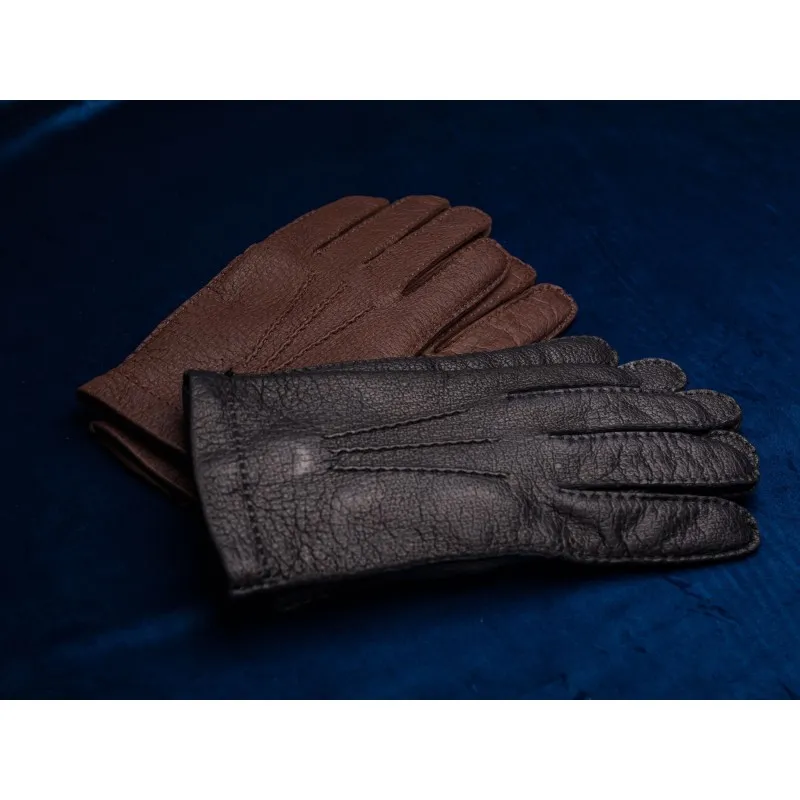 Skolyx gloves black peccary cashmere lined