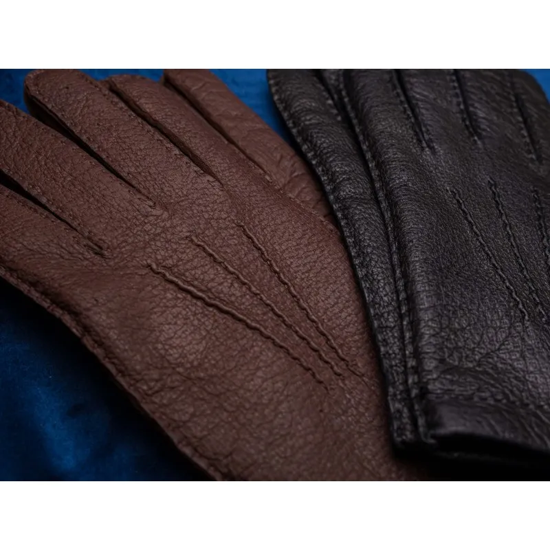 Skolyx gloves brown peccary cashmere lined